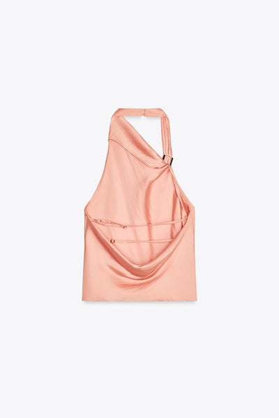 Selena | Satin Halter Top