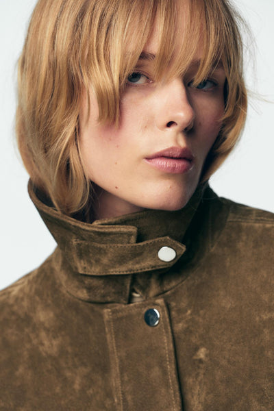 Nora Leather Bomber