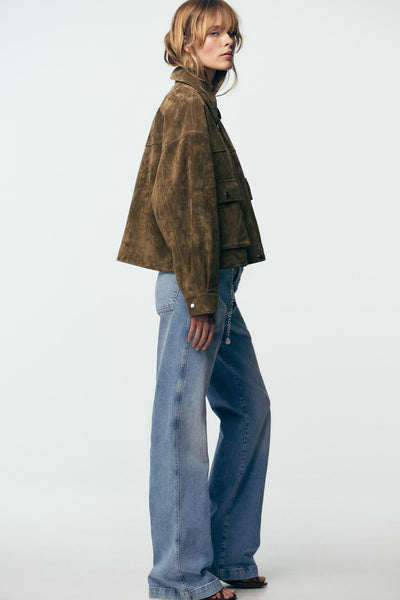 Nora Leather Bomber
