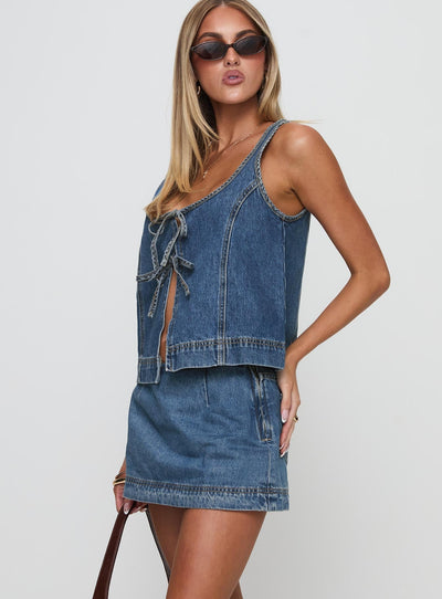 Steffy | Denim Two-Piece Set