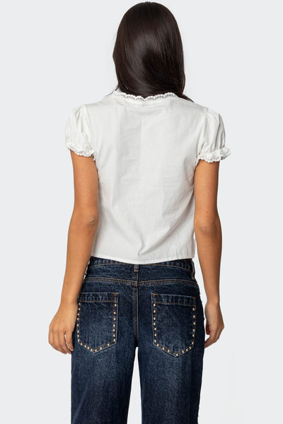 Clementine | Lace Tie Top