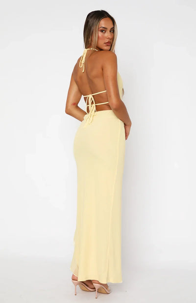 Ella | Ruffled Tie Maxi Dress